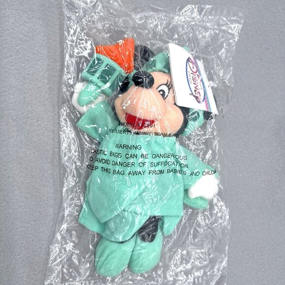 Disney Other - Minnie Mouse NY Liberty The Disney Store Bean Bag 10" Stuffed Toy Animal
